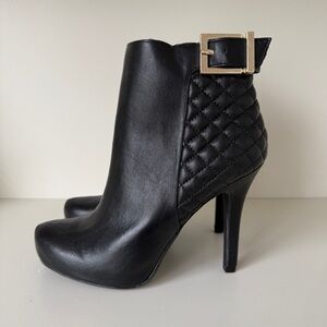 BCBGeneration Black Quilted Heeled Boots